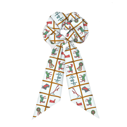 CARTER SCRUNCHIE TWILLY COMBO Horse Design Hair Tie with Ribbon