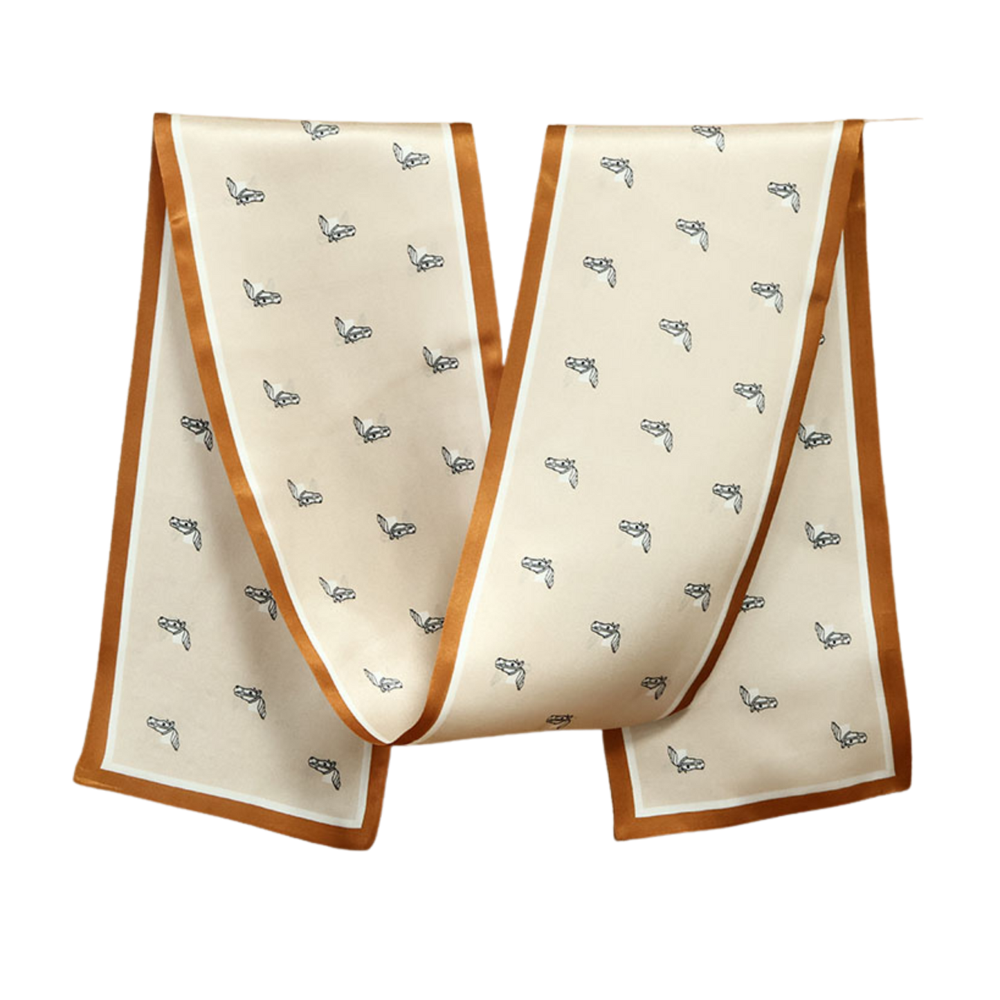 CASSIA 145 - 100% Pure Mulberry Silk Skinny Scarf - 150 x 15 cms