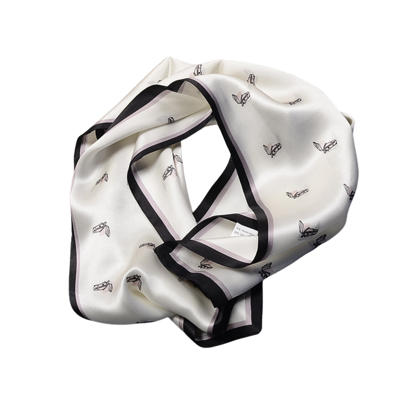 CASSIA 145 - 100% Pure Mulberry Silk Skinny Scarf - 150 x 15 cms