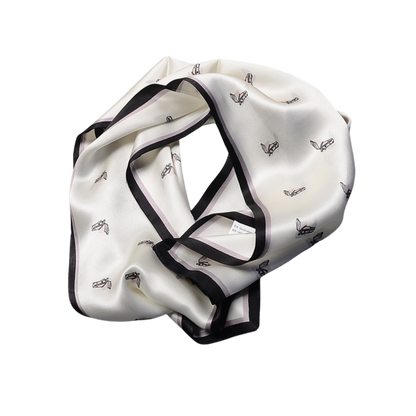 CASSIA 145 - 100% Pure Mulberry Silk Skinny Scarf - 150 x 15 cms