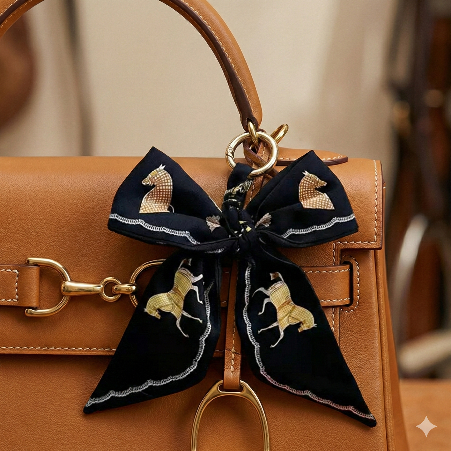 CHANTAL Pre-tied Twilly Handbag or Keyring Bow - 16 x 20 cms