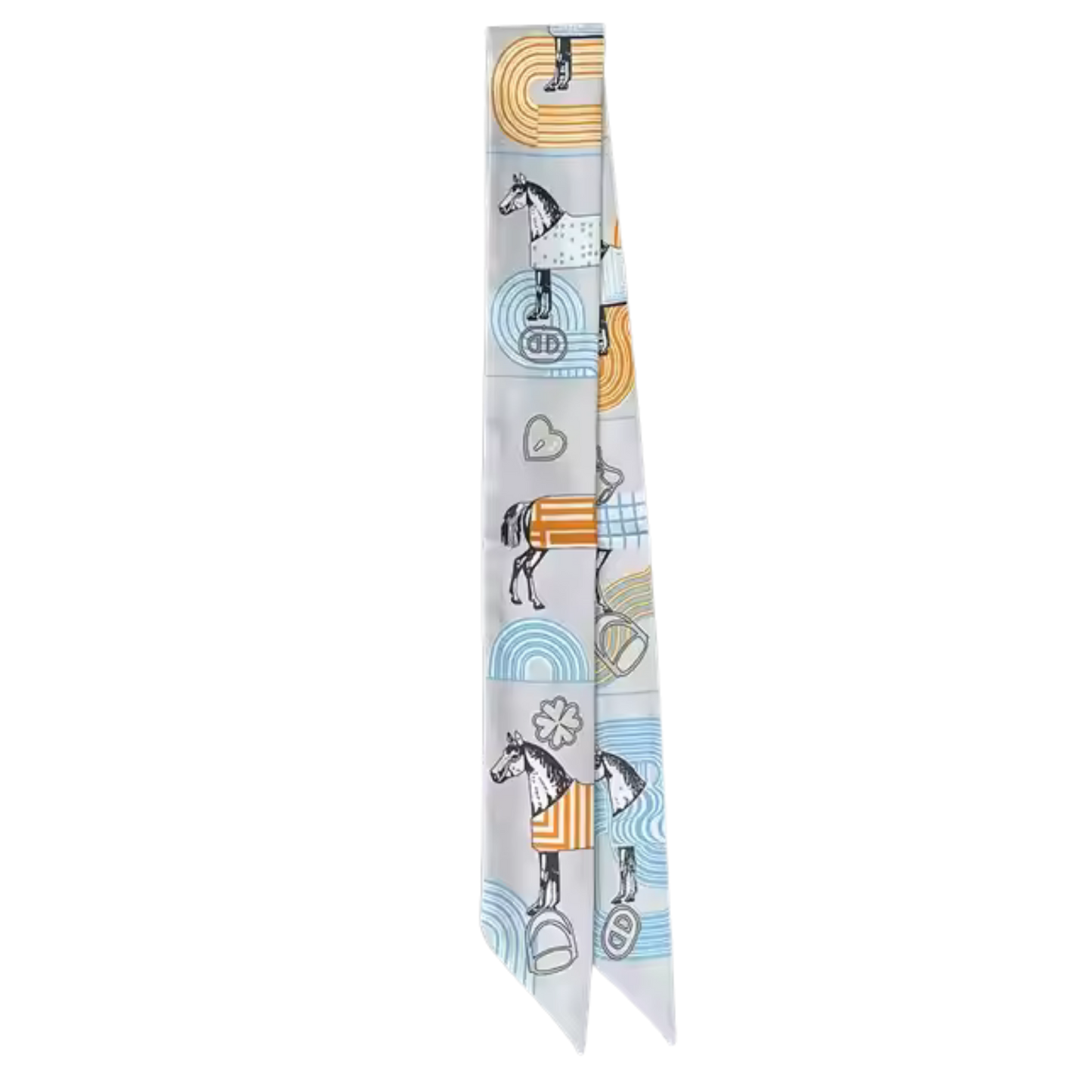 CHARITY Horse Design Twilly Scarf, Hair or Handbag Tie - 85 x 5 cms