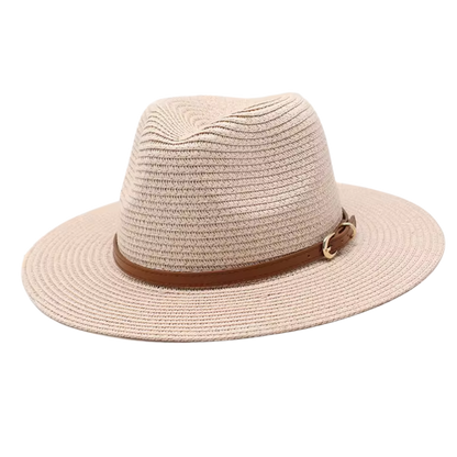 CHARLESTON Narrow Brim Synthetic Straw Panama