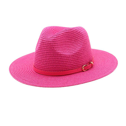 CHARLESTON Narrow Brim Synthetic Straw Panama