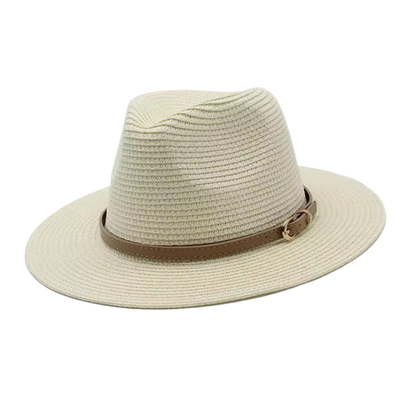 CHARLESTON Narrow Brim Synthetic Straw Panama