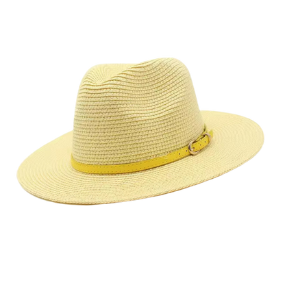 CHARLESTON Narrow Brim Synthetic Straw Panama