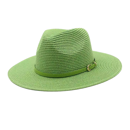 CHARLESTON Narrow Brim Synthetic Straw Panama