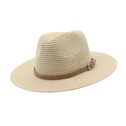CHARLESTON Narrow Brim Synthetic Straw Panama
