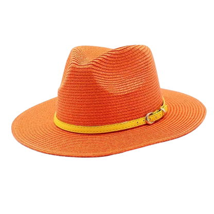 CHARLESTON Narrow Brim Synthetic Straw Panama