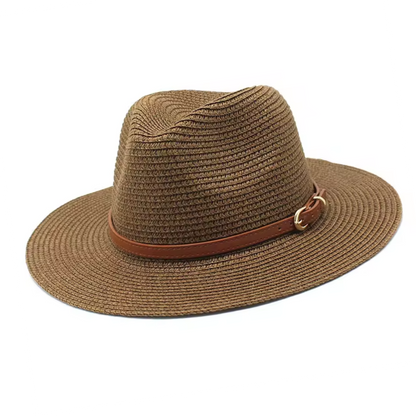 CHARLESTON Narrow Brim Synthetic Straw Panama