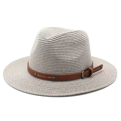 CHARLESTON Narrow Brim Synthetic Straw Panama