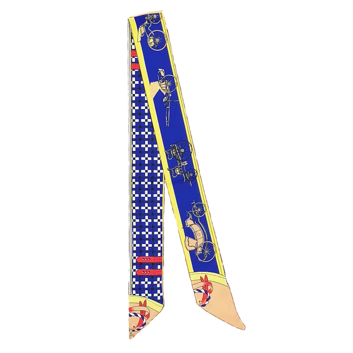 CHRISTINA Horse Design Twilly Scarf, Hair or Handbag Tie - 85 x 5 cms