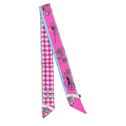 CHRISTINA Horse Design Twilly Scarf, Hair or Handbag Tie - 85 x 5 cms