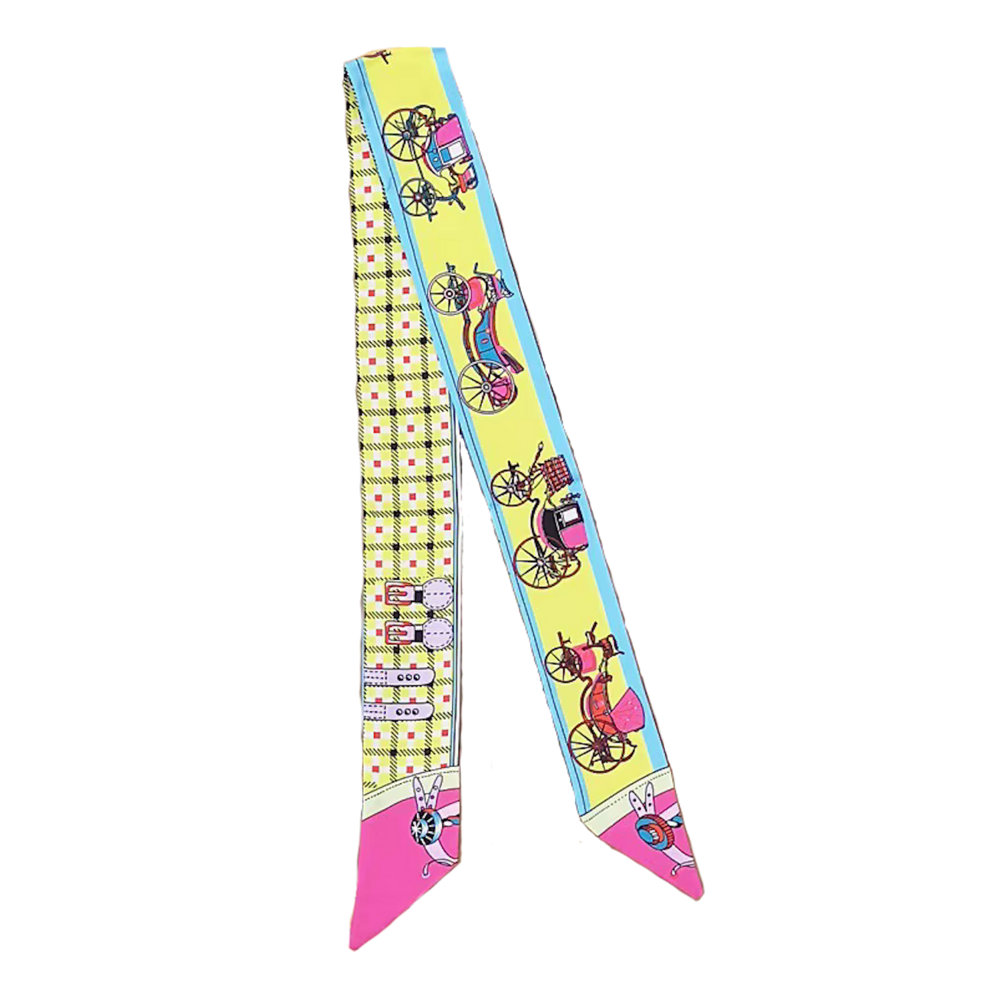 CHRISTINA Horse Design Twilly Scarf, Hair or Handbag Tie - 85 x 5 cms