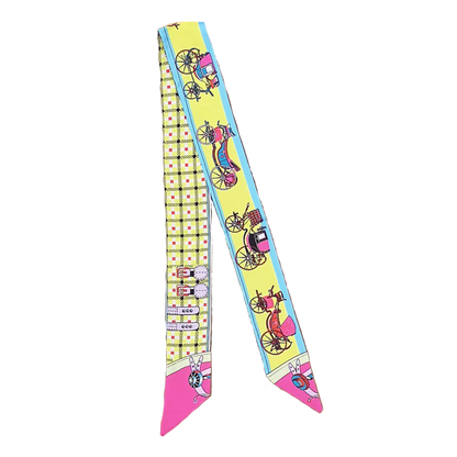 CHRISTINA Horse Design Twilly Scarf, Hair or Handbag Tie - 85 x 5 cms