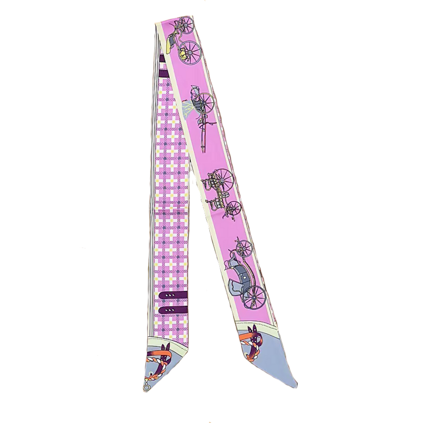CHRISTINA Horse Design Twilly Scarf, Hair or Handbag Tie - 85 x 5 cms