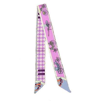 CHRISTINA Horse Design Twilly Scarf, Hair or Handbag Tie - 85 x 5 cms