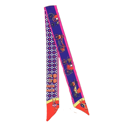 CHRISTINA Horse Design Twilly Scarf, Hair or Handbag Tie - 85 x 5 cms