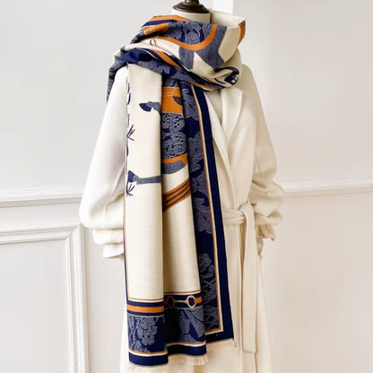 CLAUDIA Horse Design Cashmere Blend Pashmina/Shawl - 180 x 65 cms