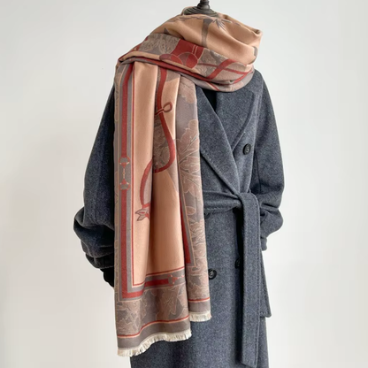 CLAUDIA Horse Design Cashmere Blend Pashmina/Shawl - 180 x 65 cms
