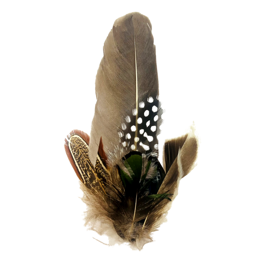CLOVELLY Genuine Pheasant Feather Hat Plume with Brooch Pin