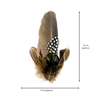 CLOVELLY Genuine Pheasant Feather Hat Plume with Brooch Pin