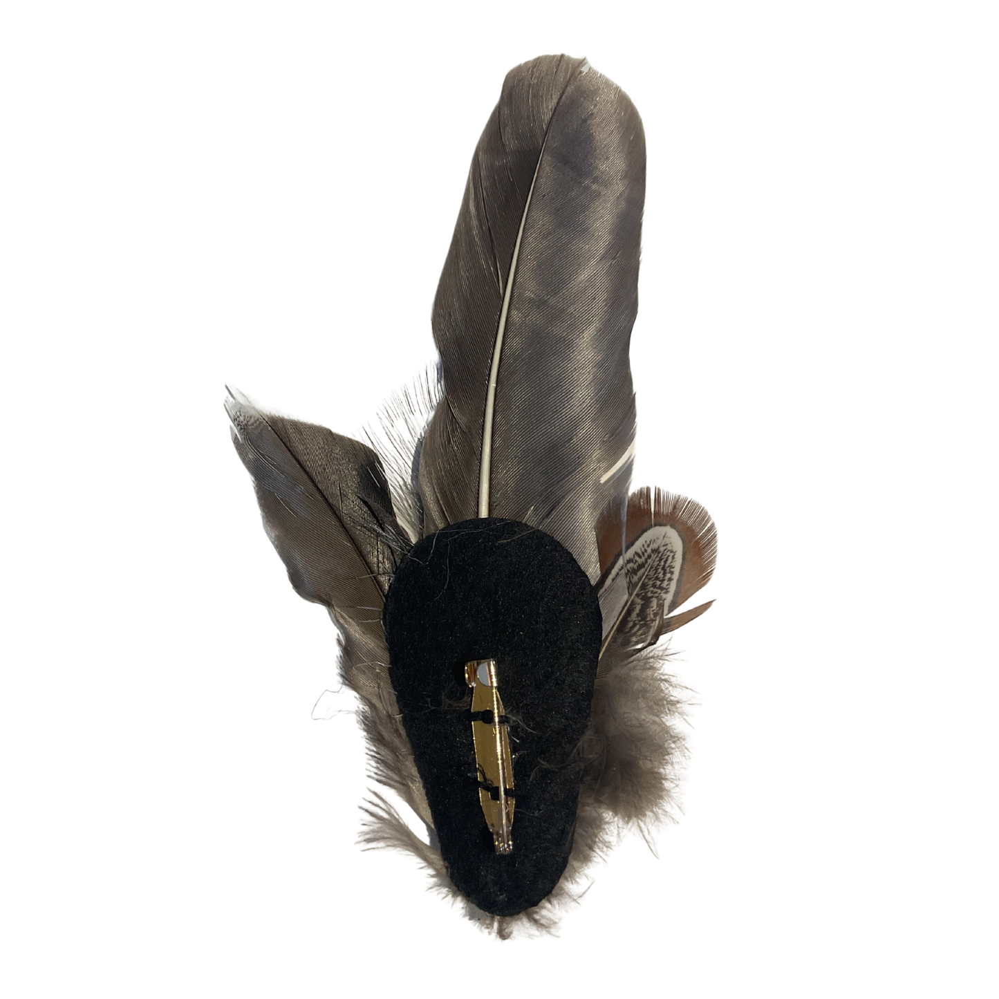 CLOVELLY  Natural Feather Hat Plume with Brooch Pin