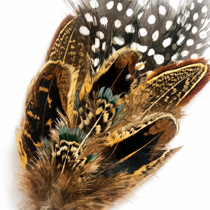 COOMBE  Natural Feather Hat Plume with Brooch Pin
