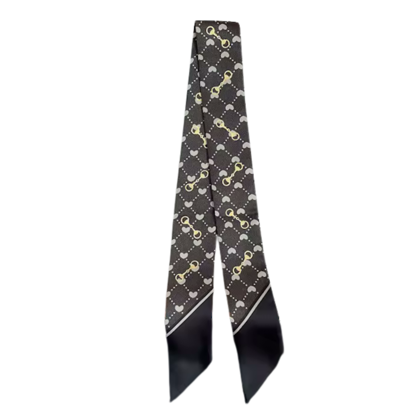 CORINTHIA Horse Design Twilly Scarf, Hair or Handbag Tie - 85 x 5 cms