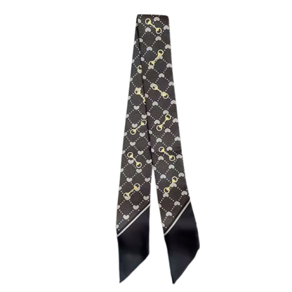 CORINTHIA Horse Design Twilly Scarf, Hair or Handbag Tie - 85 x 5 cms