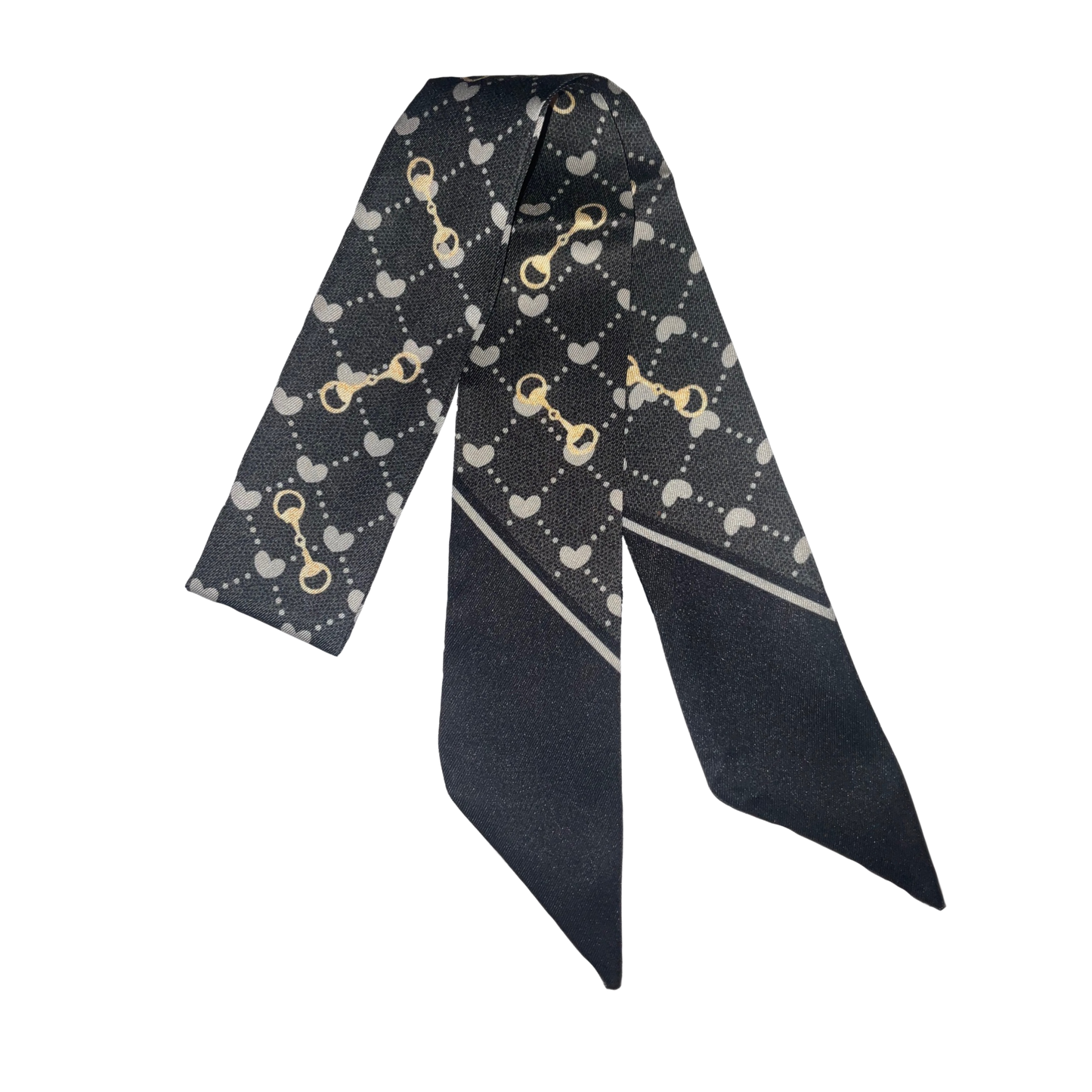 CORINTHIA Horse Design Twilly Scarf, Hair or Handbag Tie - 85 x 5 cms