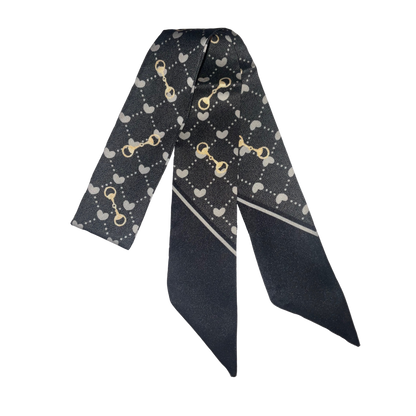 CORINTHIA Horse Design Twilly Scarf, Hair or Handbag Tie - 85 x 5 cms