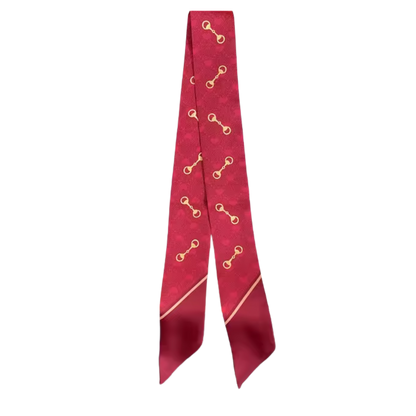 CORINTHIA Horse Design Twilly Scarf, Hair or Handbag Tie - 85 x 5 cms