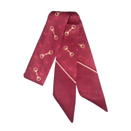 CORINTHIA Horse Design Twilly Scarf, Hair or Handbag Tie - 85 x 5 cms