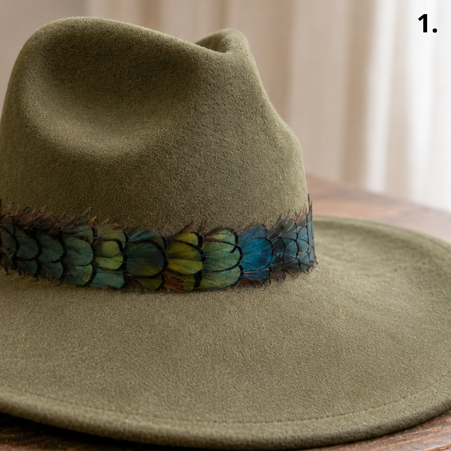 DAWSON Natural Feather Hat Band - Fully Adjustable (hat not included)
