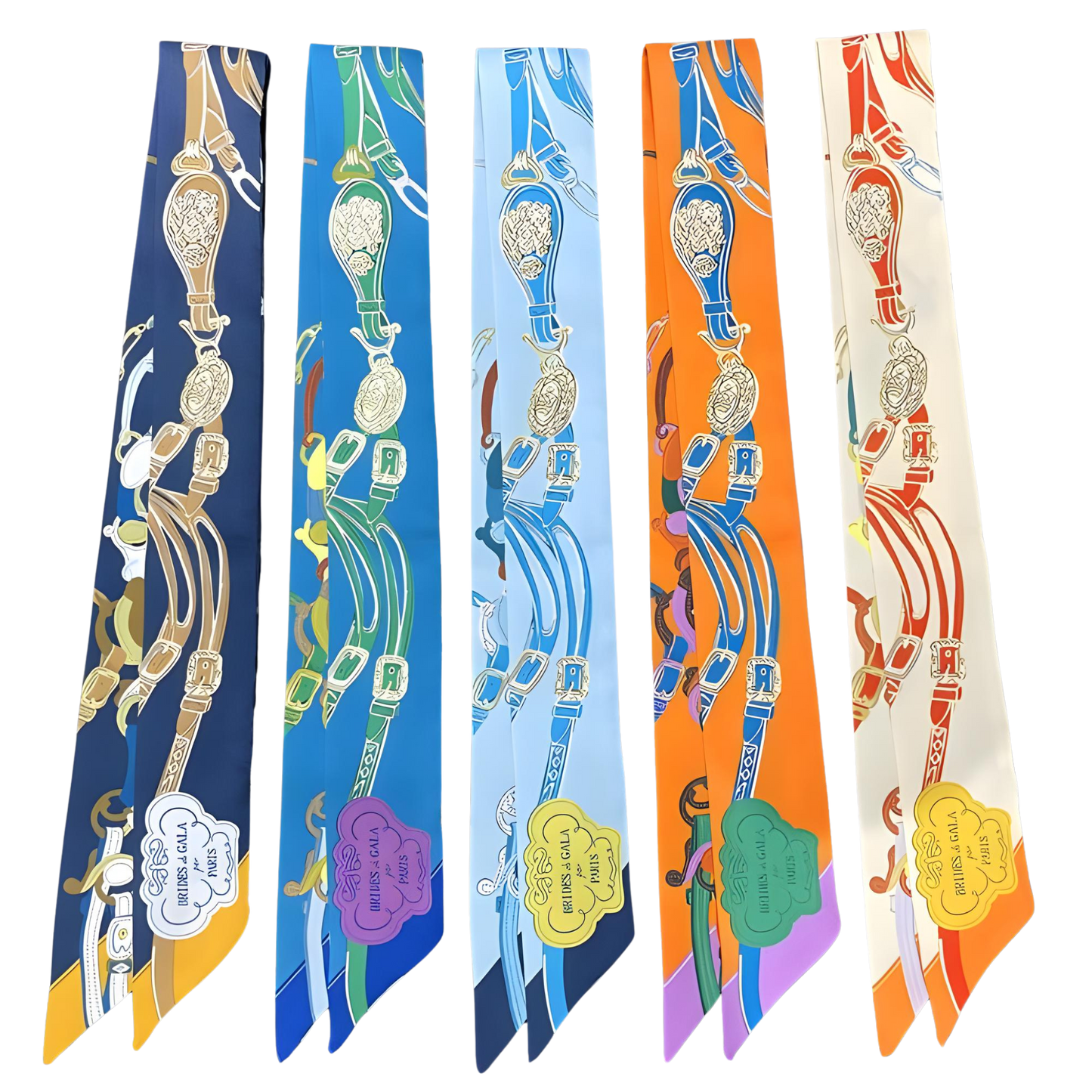 DAX Horse Design Twilly Scarf, Hair or Handbag Tie - 85 x 5 cms