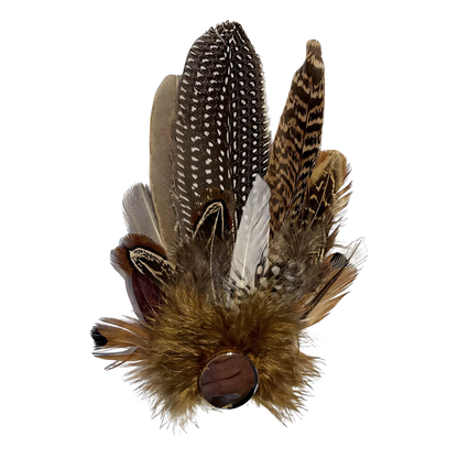 DERBY Natural Feather Hat Plume with Brooch Pin