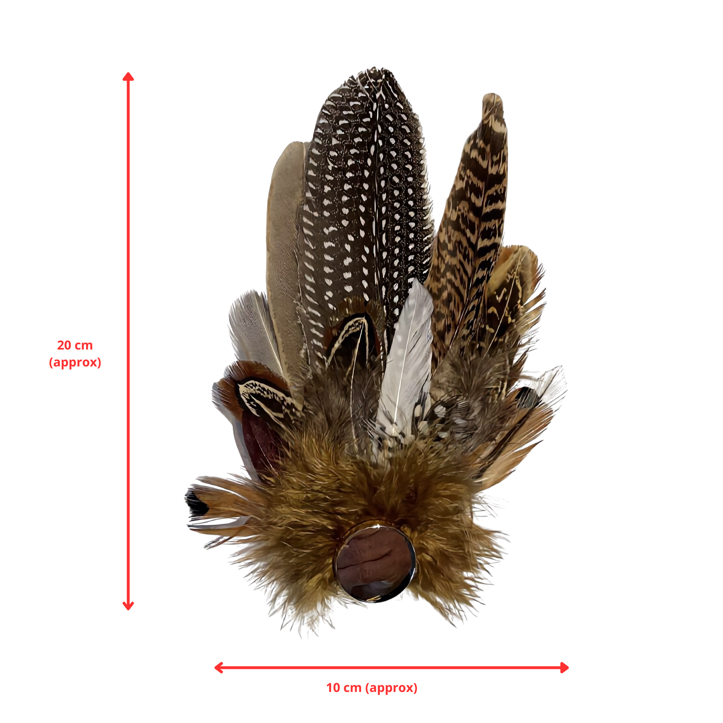 DERBY Natural Feather Hat Plume with Brooch Pin