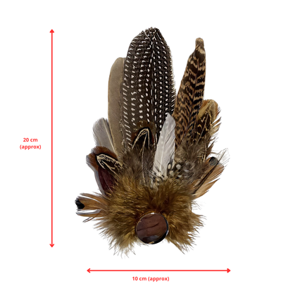 DERBY Natural Feather Hat Plume with Brooch Pin