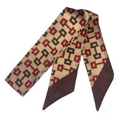 EDEN Horse Design Twilly Scarf, Hair or Handbag Tie - 85 x 5 cms