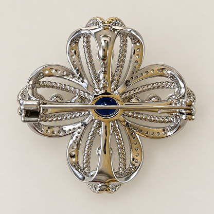 ELIANE Zircon & Freshwater Pearl Brooch & Pendant