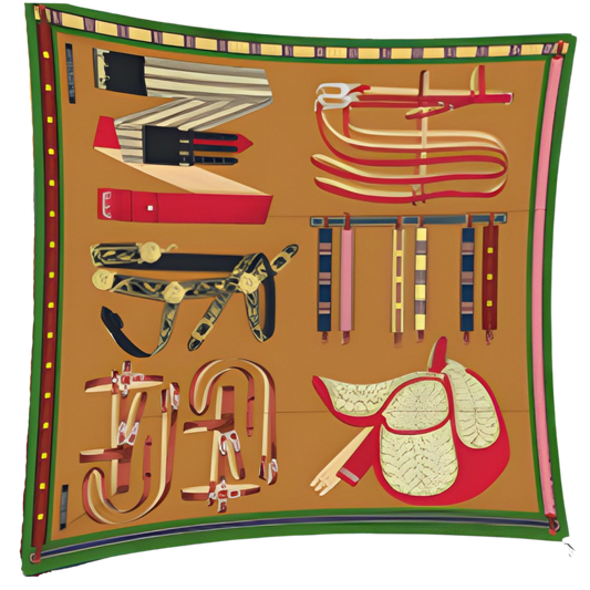 EYRE Horse Design Premium Twill Scarf - 90 x 90 cms