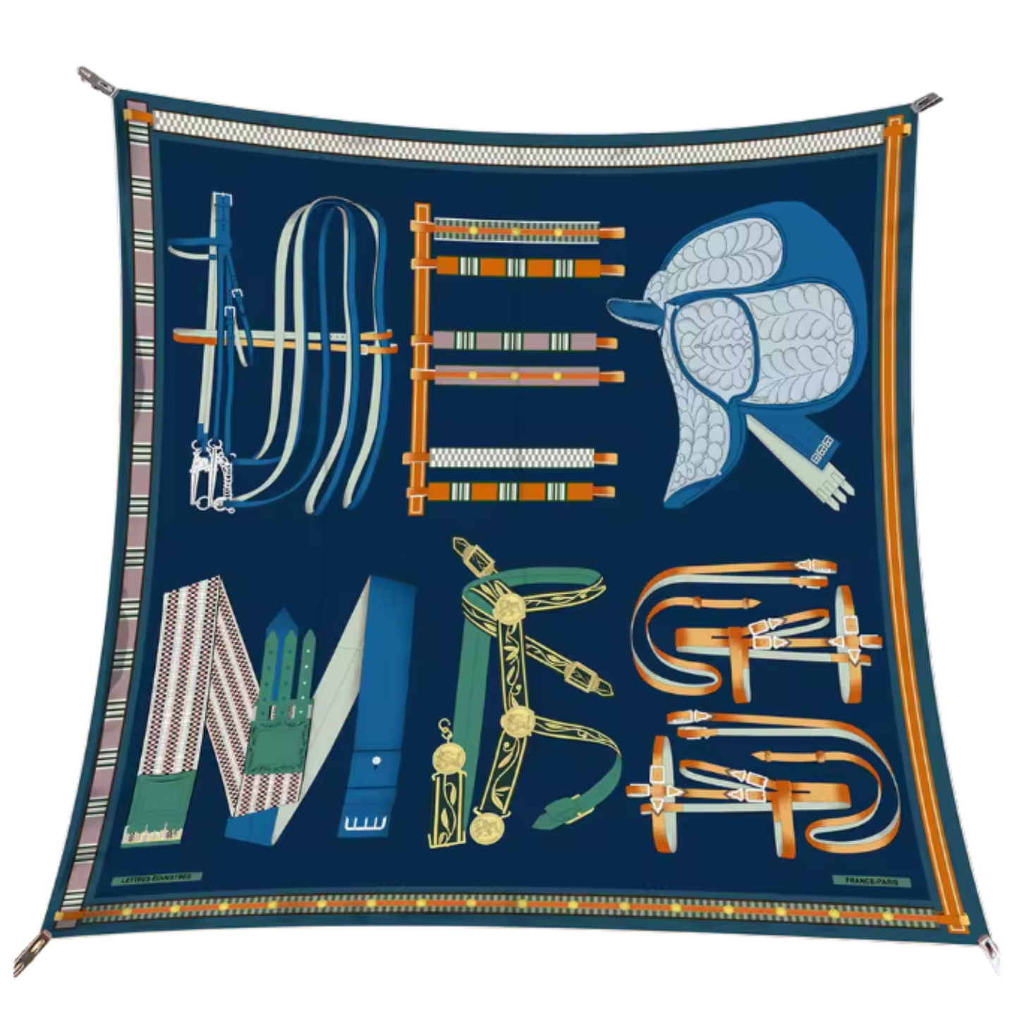 EYRE Horse Design Premium Twill Scarf - 90 x 90 cms