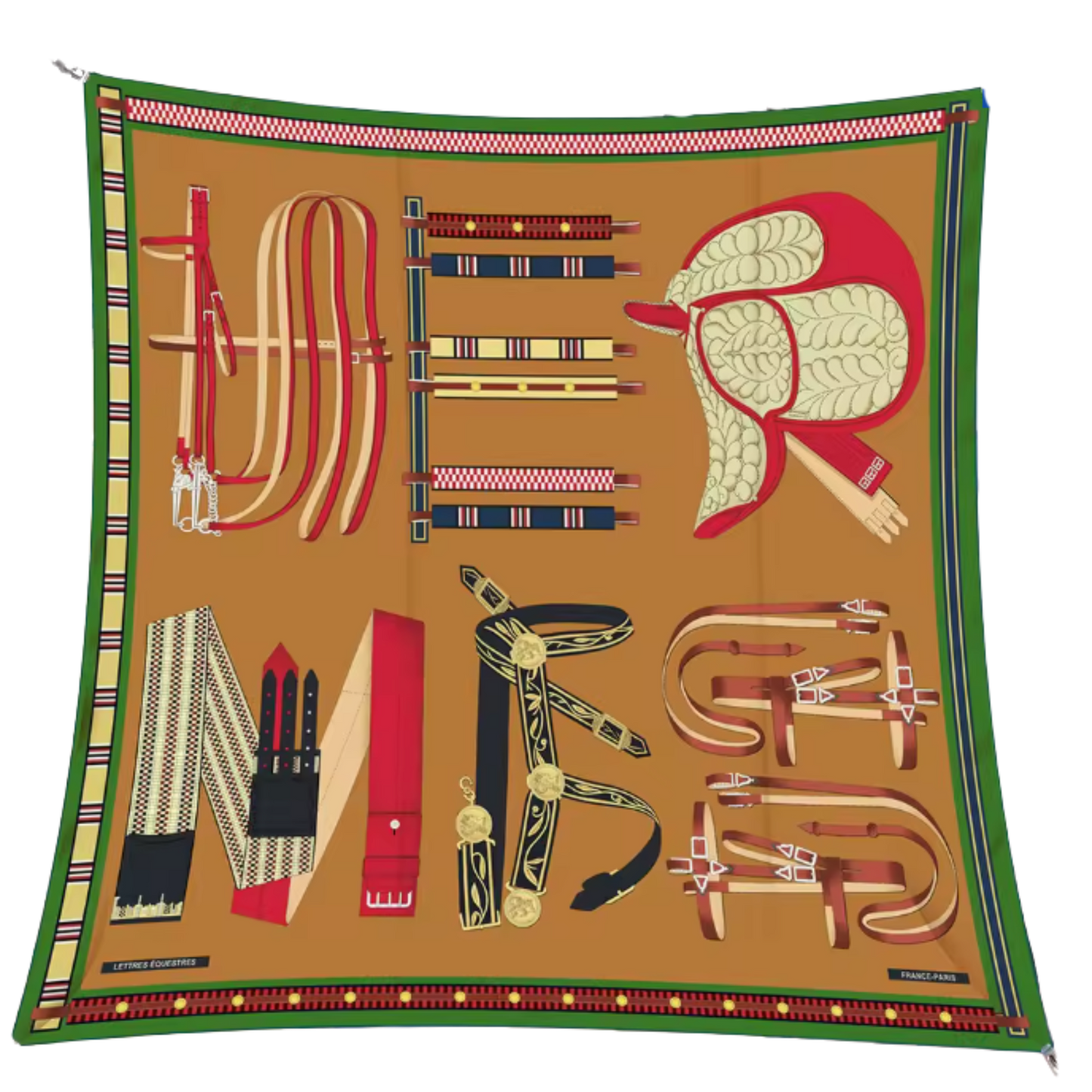 EYRE Horse Design Premium Twill Scarf - 90 x 90 cms