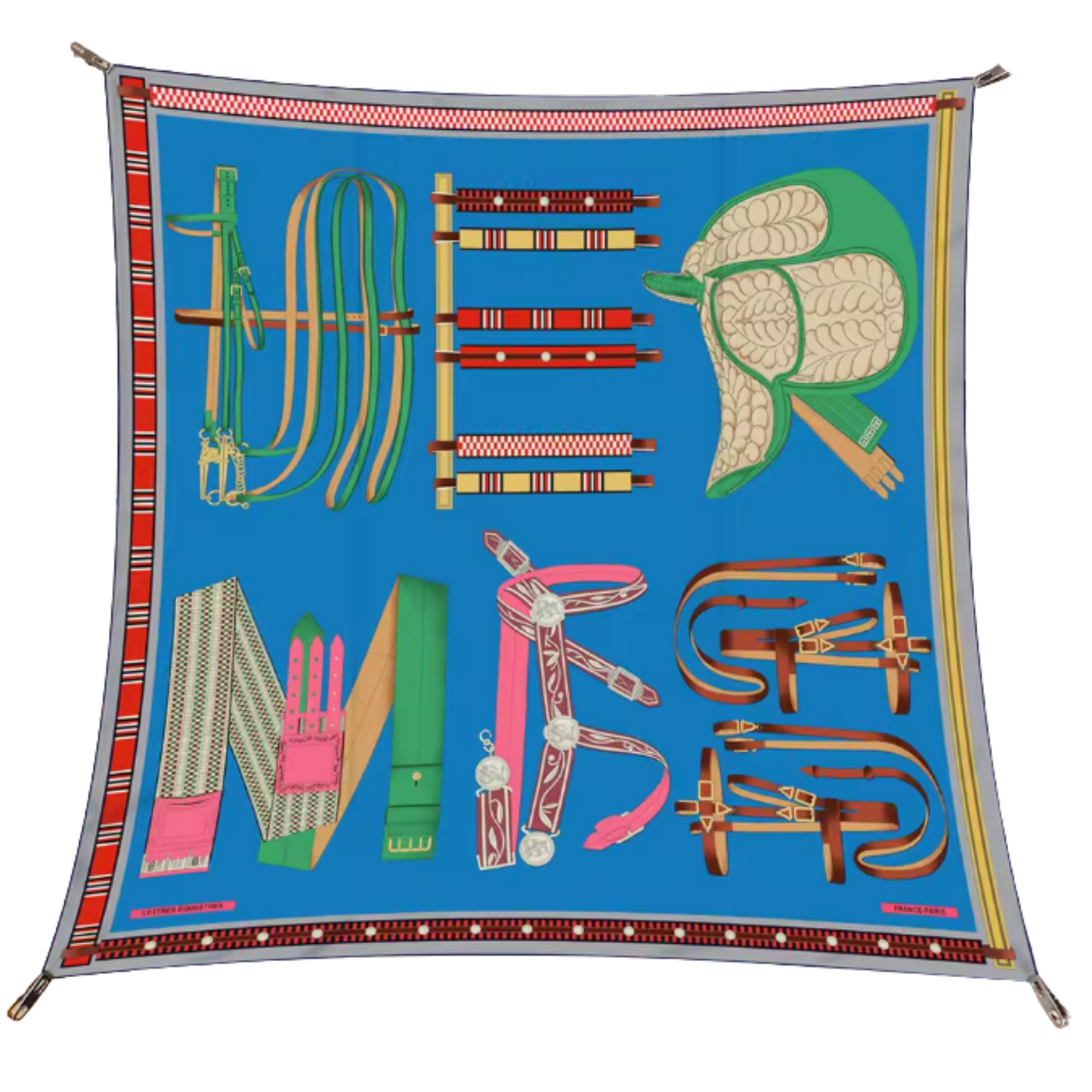 EYRE Horse Design Premium Twill Scarf - 90 x 90 cms