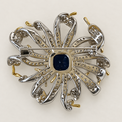FLORIANNE Zircon Chrysanthemum Brooch