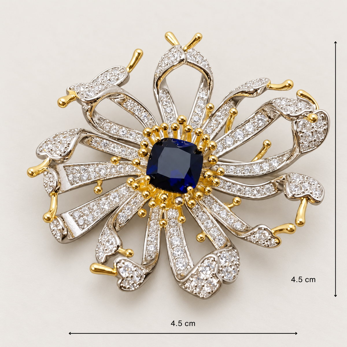 FLORIANNE Zircon Chrysanthemum Brooch