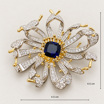 FLORIANNE Zircon Chrysanthemum Brooch