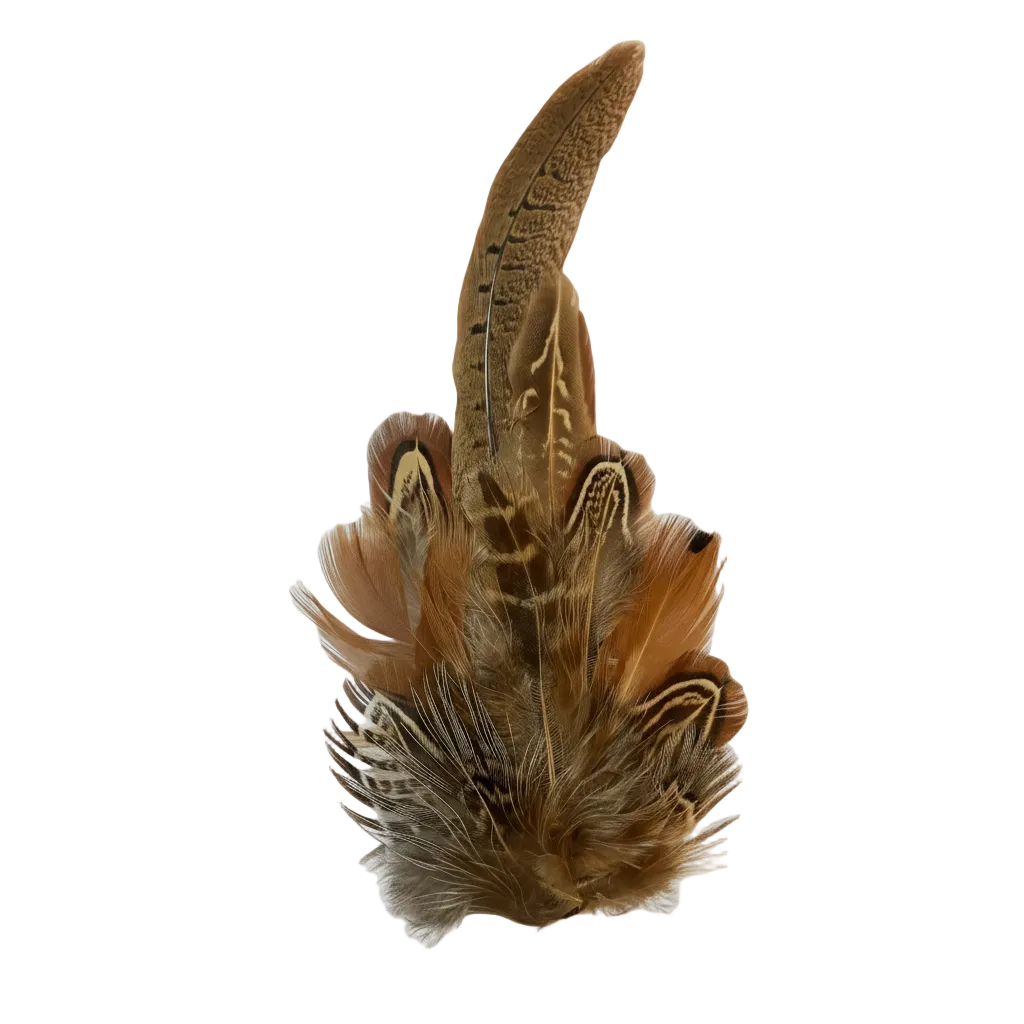 HARROW Genuine Pheasant Feather Hat Plume with Brooch Pin