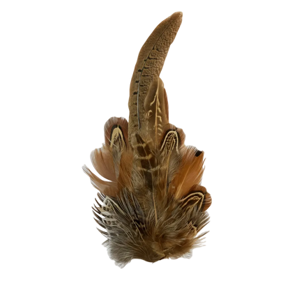 HARROW Genuine Pheasant Feather Hat Plume with Brooch Pin